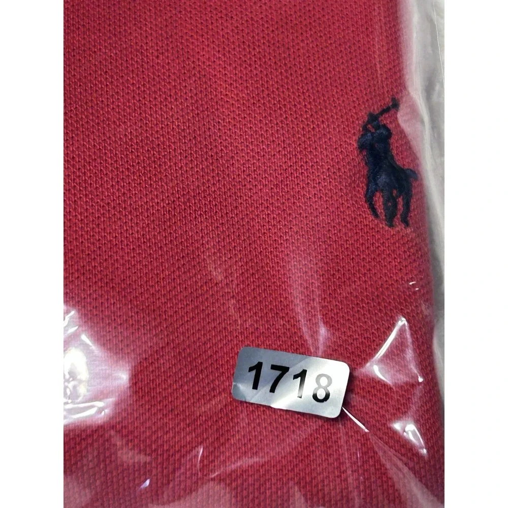 Polo Ralph Lauren Polo Shirt Men's M Red Short Sleeve Cotton Pony Logo FLAWED
